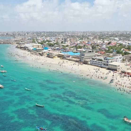 Mogadishu beach and turquoise sea